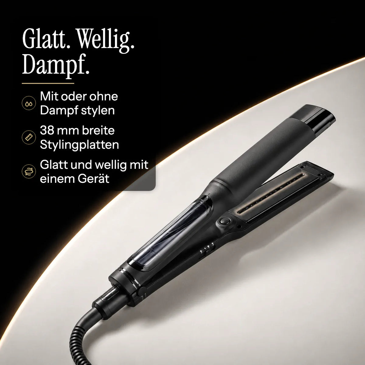 Black Gold™ Steam Styler Glätteisen