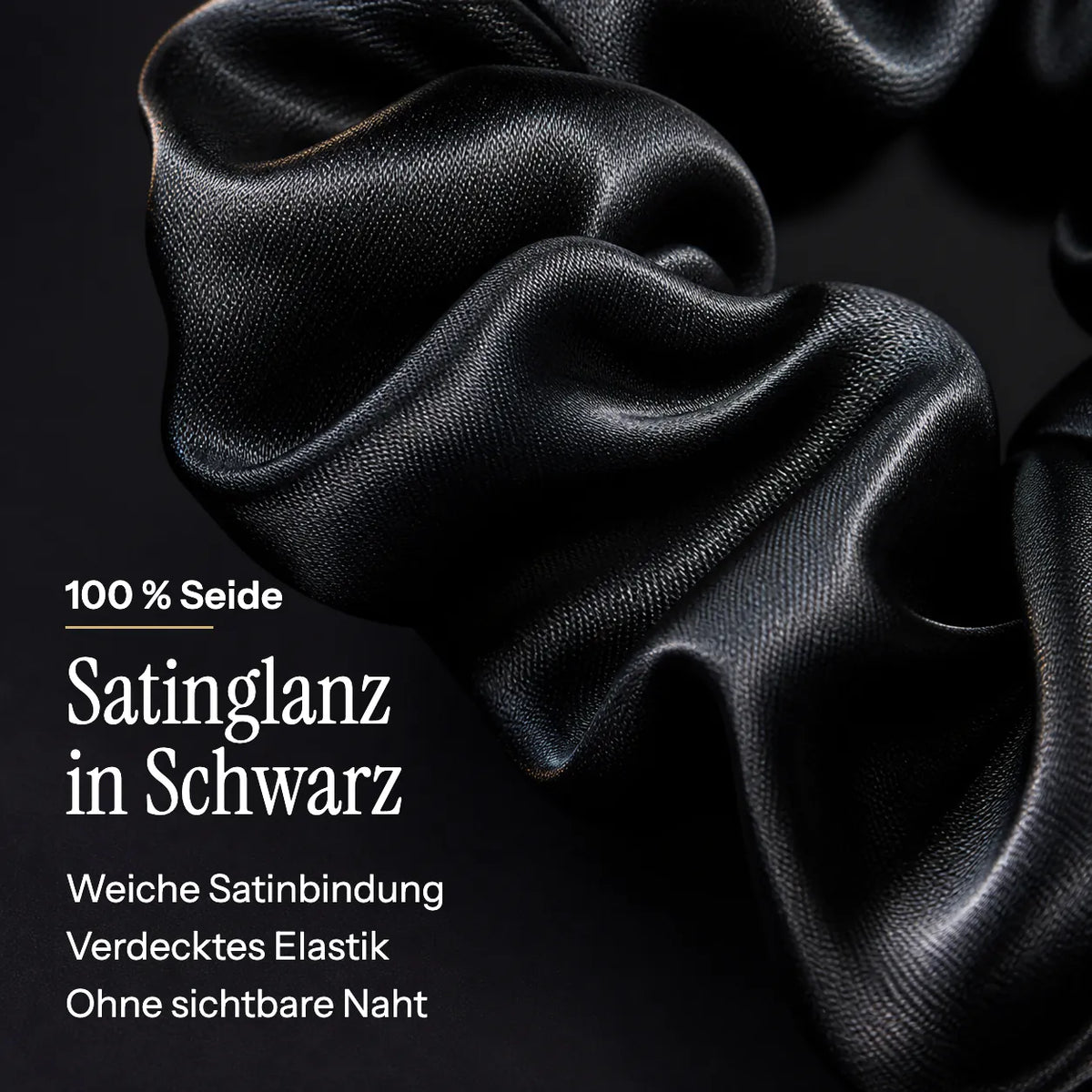 Black Scrunchie aus Seide