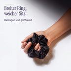 Black Scrunchie aus Seide