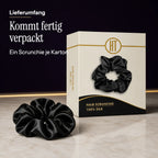 Black Scrunchie aus Seide